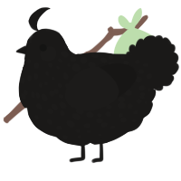 A Literal Plushie, a sable chicken with a speckle pattern