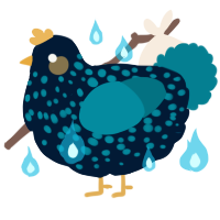 Binary, a tumblr and sea chicken with a speckle pattern