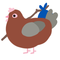 Birthday Cake, a russet and ash chicken