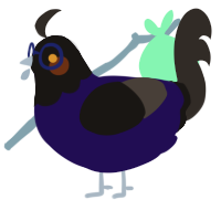 VVIII Pater, a apple and mist chicken with a head pattern