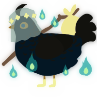 Mika Kagehira from E, a tumblr and black chicken with a half-lace pattern