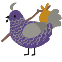 Asher, a overcast and ash chicken with a lace pattern