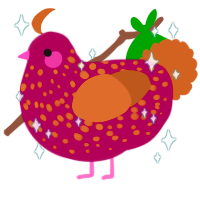 Rosewood, a wine and brown chicken with a speckle pattern