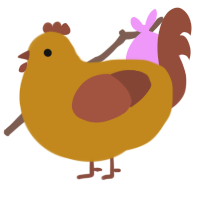 Chedorlaomer, a ochre and russet chicken