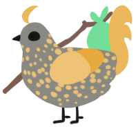 (unnamed), a ash and honey chicken with a speckle pattern