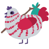 (unnamed), a mist and crimson chicken with a bar pattern