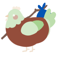 (unnamed), a russet and gluppy chicken with a head pattern
