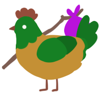 (unnamed), a gold and leaf chicken with a head pattern