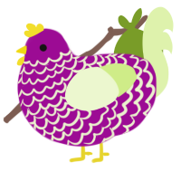 Alpine Betony, a plum and apple chicken with a lace pattern