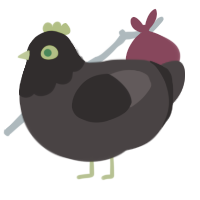 VIII OʻKeeffe, a silver chicken with a head pattern