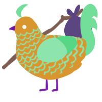 (unnamed), a orange and spring chicken with a lace pattern