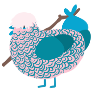 Marionne, a rose and sea chicken with a double-lace pattern