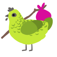 (unnamed), a lime and chartreuse chicken with a half-lace pattern