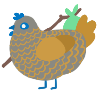 Gilt, a ash and gold chicken with a lace pattern