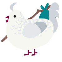 dial tone, a white and mist chicken with a half-lace pattern