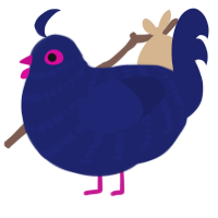 (unnamed), a navy chicken with a bar pattern