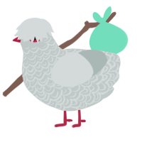(unnamed), a silver chicken with a double-lace pattern