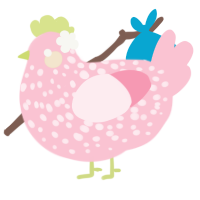 Strawberry, a rose chicken with a speckle pattern