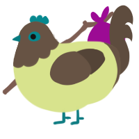 Peeled Pistachio, a lemon and bark chicken with a head pattern