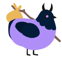 Bam Tingy, a lilac and tumblr chicken with a head pattern