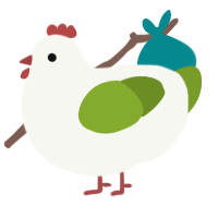 Ranchero, a white and chartreuse chicken