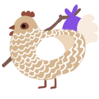 Almond Frappe, a beige and cream chicken with a lace pattern