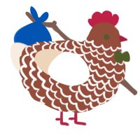 Gingerbread, a russet and cream chicken with a lace pattern
