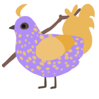 Liesl, a lilac and honey chicken with a speckle pattern