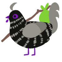 (unnamed), a black and ash chicken with a bar pattern