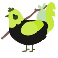 Mojito, a sable and lime chicken with a head pattern