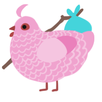 (unnamed), a pink chicken with a lace pattern
