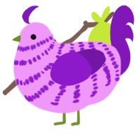 SPRING BREEZE, a lavender and violet chicken with a bar pattern