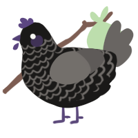 (unnamed), a sable and grey chicken with a lace pattern