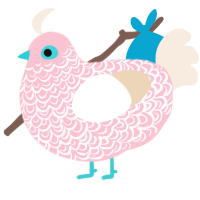 Serrulata, a rose and cream chicken with a double-lace pattern