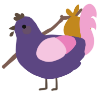 A overcast and pink chicken