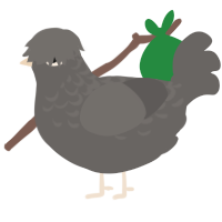 Interlude Shadow, a grey chicken with a half-lace pattern