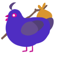 fuu, a indigo and overcast chicken