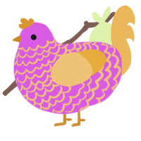 Hibiscus, a orchid and honey chicken with a lace pattern