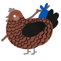 (unnamed), a russet and sable chicken with a lace pattern