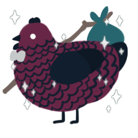 誕生日, a maroon and tumblr chicken with a lace pattern