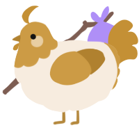 creampuff, a cream and gold chicken with a head pattern