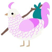 (unnamed), a white and lavender chicken with a lace pattern