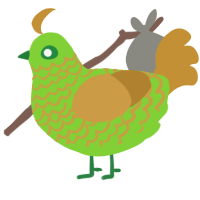 Grass, a grass and gold chicken with a lace pattern