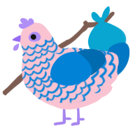 (unnamed), a rose and sapphire chicken with a lace pattern