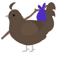 Turdito, a bark chicken