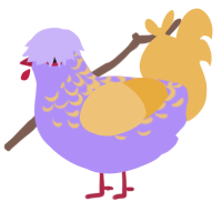 (unnamed), a lilac and honey chicken with a half-lace pattern