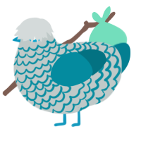 Mirage, a silver and sea chicken with a lace pattern