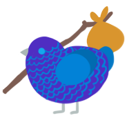 Blueberry Filling, a indigo and sapphire chicken with a lace pattern