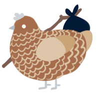 Normal chicken, a brown and beige chicken with a lace pattern