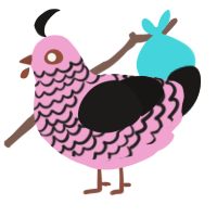 (unnamed), a pink and sable chicken with a lace pattern